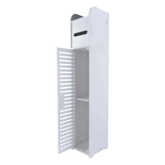 3 Tier Bathroom Floor Cabinet Free-Standing Toilet Roll Holder Narrow Bathroom Storage Cabinet, for Bathroom,Living Room&Hallway