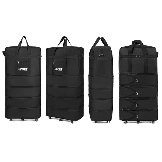 Waterproof Portable Travel Rolling Suitcase Air Carrier Bag Unisex Expandable Folding Oxford Suitcase Bags With Wheels