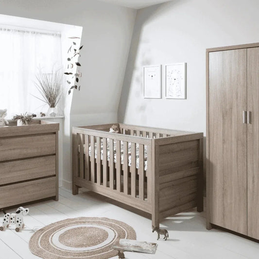Tutti Bambini Modena 3 Piece Room Set with Sprung Fibre Mattress - Oak