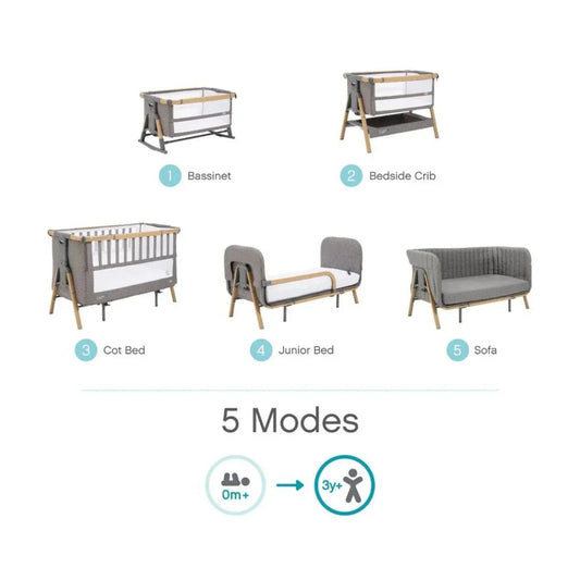 Tutti Bambini CoZee XL Complete Birth to 4+ Years Package - Oak/Charcoal