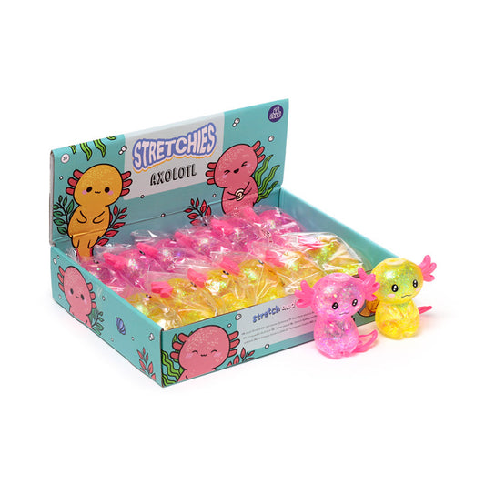 Maltose Squeezy Glitter Axolotl Stress Toy
