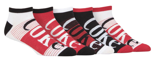 Coca Cola - 5 Pack Mens Trainer Socks