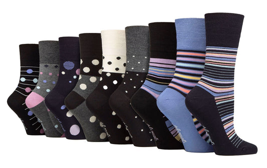 Gentle Grip - Ladies 9 Pack Bamboo Socks