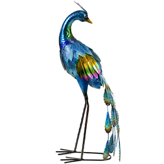 Outsunny Peacock Garden Statues Sculptures for Decorations and Gifts, Steel