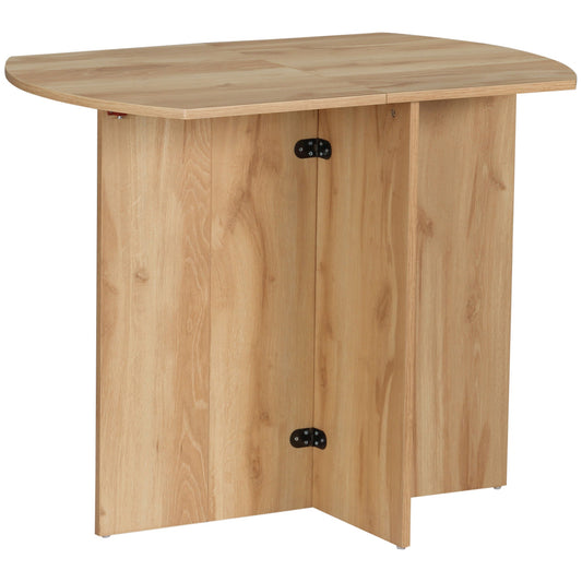 HOMCOM Foldable Dining Table Compact Drop Leaf Table for Kitchen