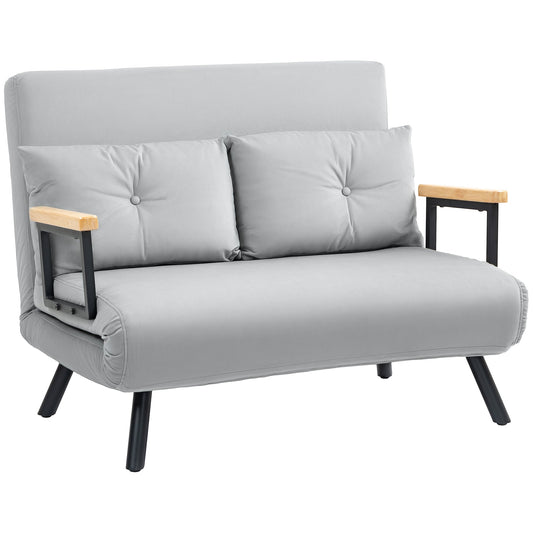 HOMCOM Click Clack 2 Seater Sofa Bed for Living Room, Guest Room