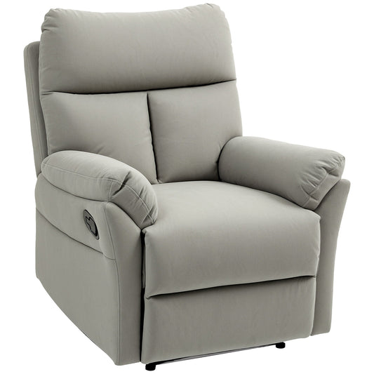 HOMCOM Recliner Armchair, Reclining Chair with Adjustable Leg Rest