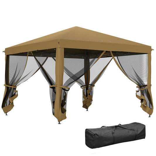 Outsunny Heavy Duty Pop Up Gazebo with Removable Mesh Sidewall