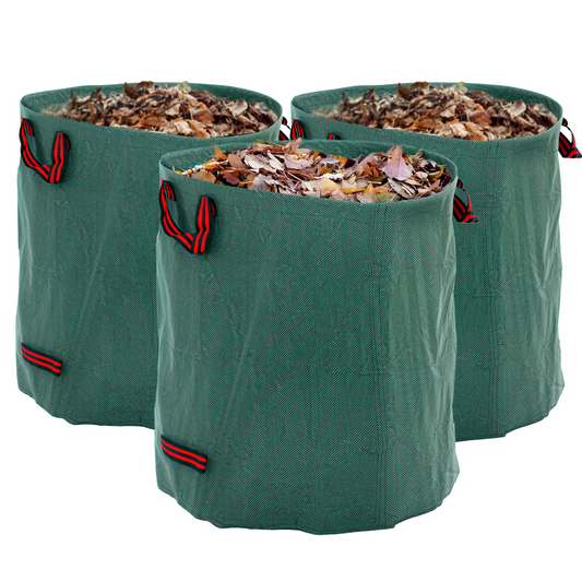 Outsunny Garden Waste Bags, 272L x 3 Heavy Duty Garden Sacks