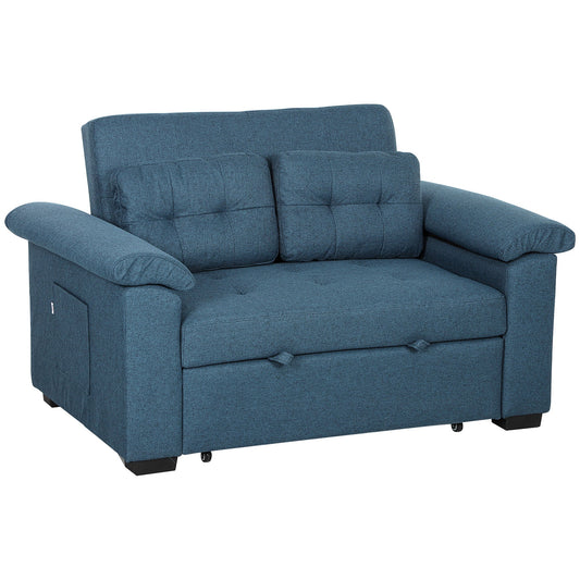HOMCOM Click Clack Sofa Bed 2 Seater Sofa Bed for Living Room