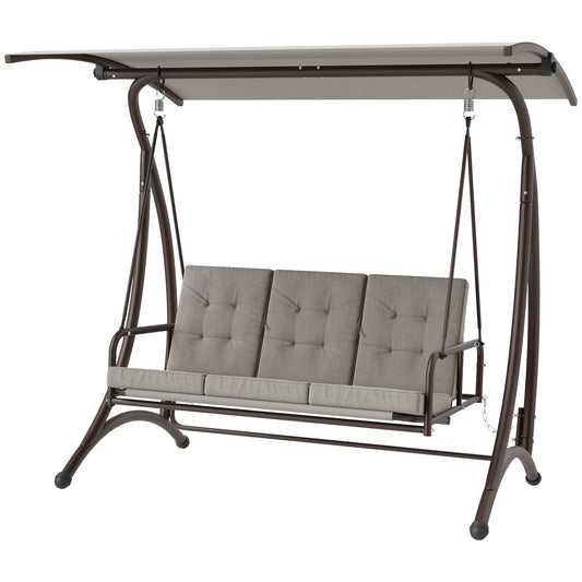 Outsunny 3 Seater Garden Swing Seat Bed with Adjustable Canopy