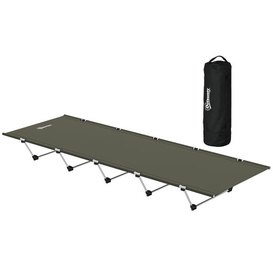 Outsunny Lightweight Camping Cot Portable Compact Sleeping Bed w/ Carry Bag