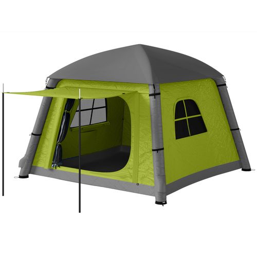 Outsunny Inflatable Camping Tent, Easy Setup 2 Man Tent