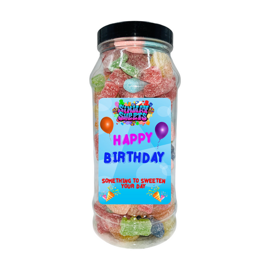 Simway Sweets 'Happy Birthday' Gift Sweet Jar - Pick Your Mix!