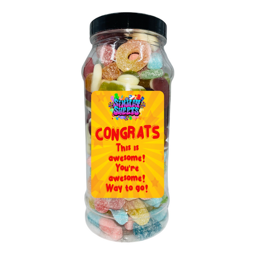 Simway Sweets Congratulations Gift Sweet Jar - Pick Your Mix!