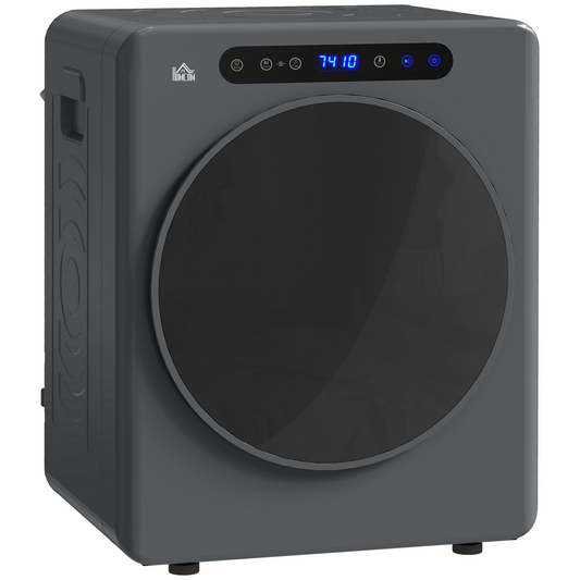 HOMCOM 4kg Portable Vented Tumble Dryer Machine with Timer, 6 Heat Settings
