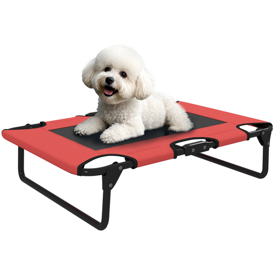 PawHut Raised Dog Bed with Breathable Mesh for S & M Dogs