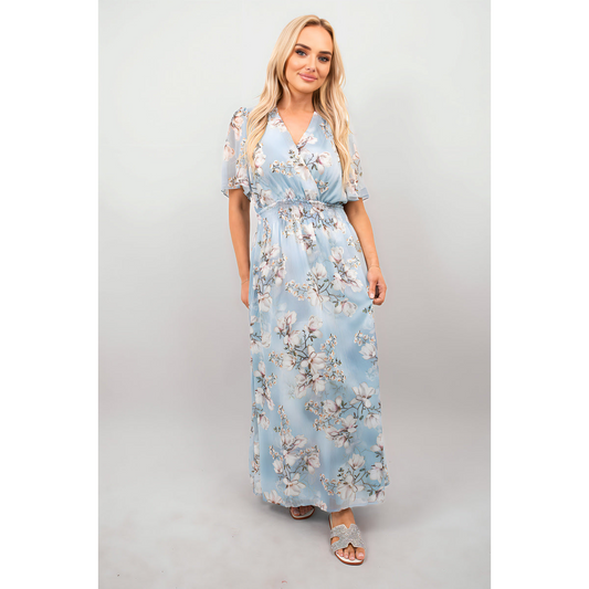 Floral Wrap Maxi Dress