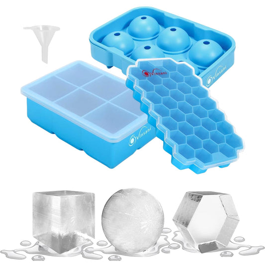 VINSANI 3 PACK SILICONE ICE TRAYS
