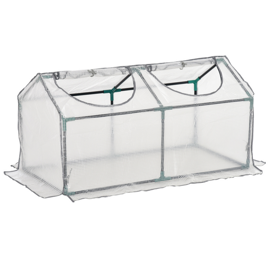 Mini Greenhouse With 2 Windows, Plant Flower Herbs Growing 120cmx60cmx60cm