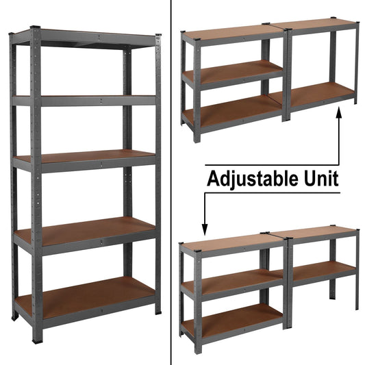 Grey or Blue Powder coated racking/ shelving bay 5 Thick MDF shelves