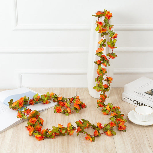 YouYouHuan 2 Pcs Artificial Rose Vine Garland for Wedding & Home Decor