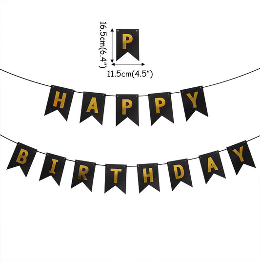 WEIGAO Black Gold Dot Stamping Party Tableware Set for Celebrations