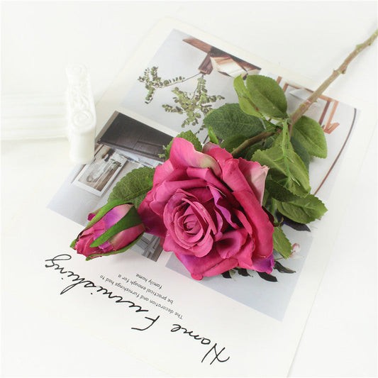 YO CHO Silk Roses Bouquet for Wedding & Home Decoration - 48cm Artificial Flowers