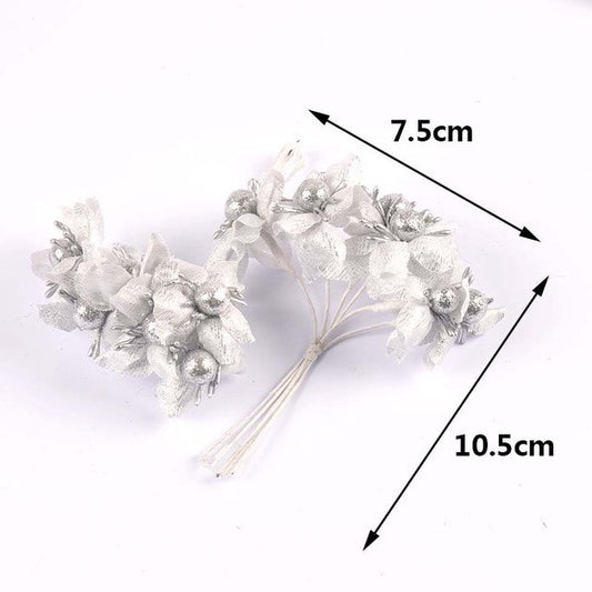 Mini Silk Flower Bouquet - Decorative Gift Box & Wreath Supplies
