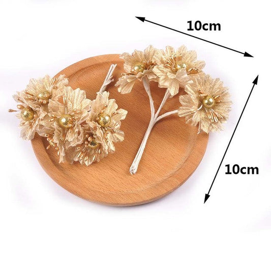 Mini Silk Flower Bouquet - Decorative Gift Box & Wreath Supplies