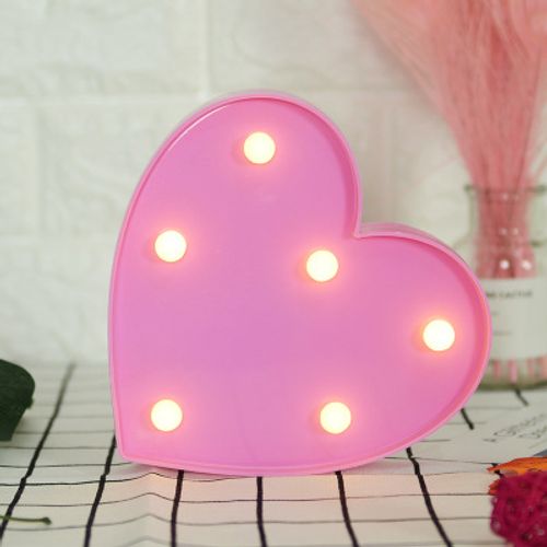 LED Decorative Letter Lamp - Warm White Light for Festive Occasions