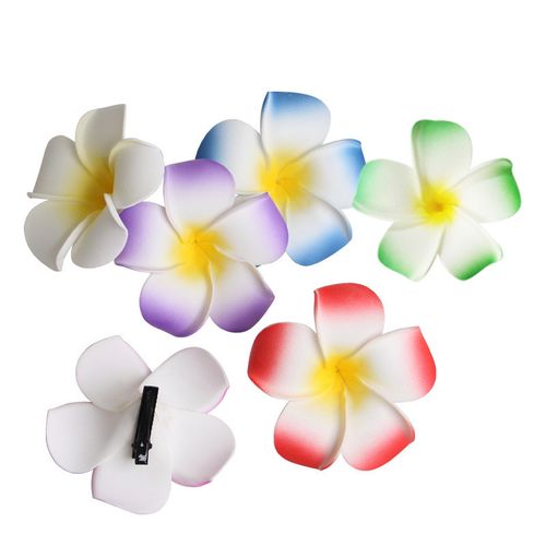 Frangipani Floral Hair Accessories - Vibrant EVA Foam for Celebrations