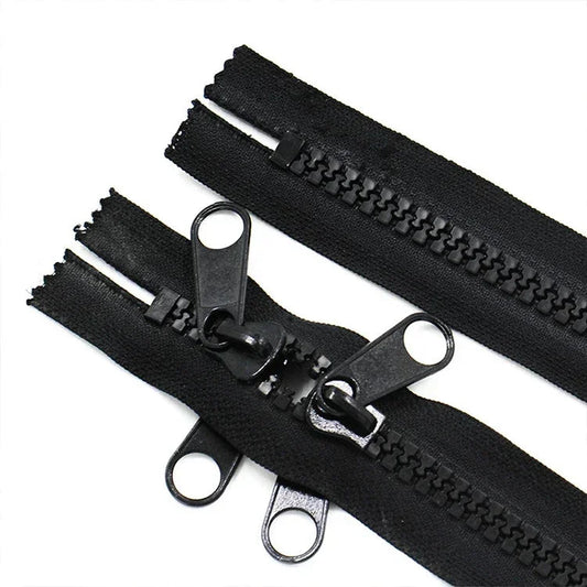 Meetee Double Slider Resin Zipper - Durable, Eco-Friendly Solution for Sewing