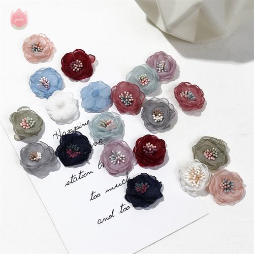 QIANHUAYU Chiffon Artificial Roses for Year-Round Home Decoration