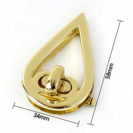 Meetee Gold Metal Lock Clasp - Eco-Friendly Clip Buckles for DIY Accessories