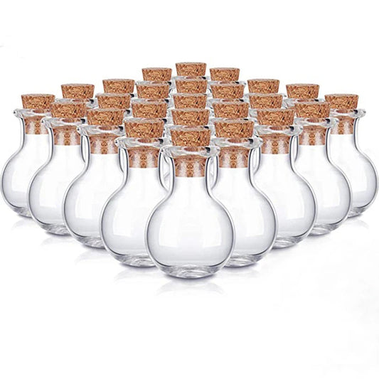 10pcs Heart Shape Glass Drifting Bottles for Creative Gifts & Decor
