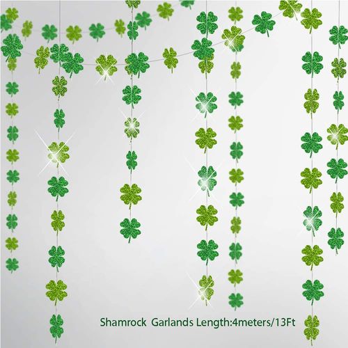 Dark Emerald Green Leaf Garland - 4M Eco-Friendly Decoration Banner
