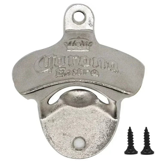 Retro Wall Mounted Bottle Opener - Stylish Design for Home & Bar Use