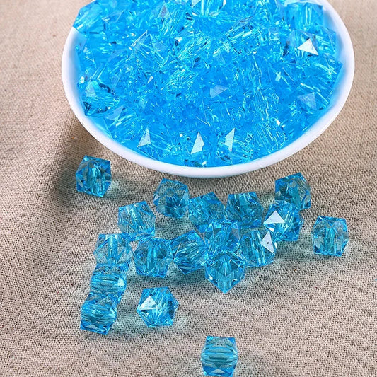 Acrylic Transparent Square Beads - Lightweight & Versatile Crafting Supply