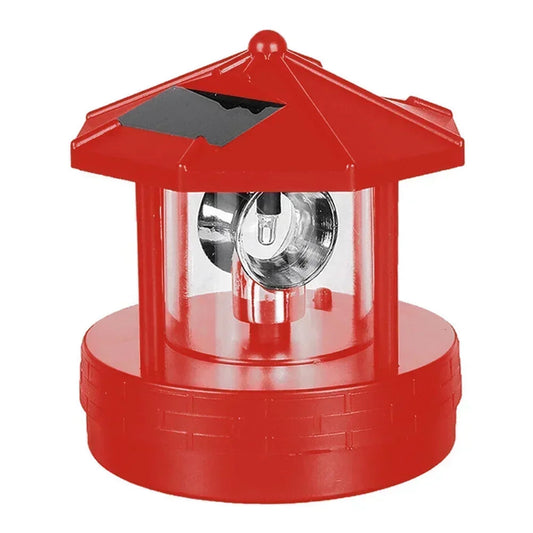 360-Degree Rotating Solar Lighthouse Garden Light - Waterproof Outdoor Decor