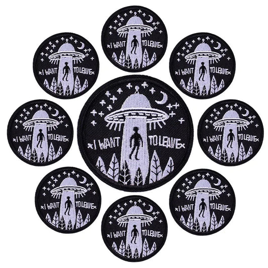 Prajna 10PCS Wave Embroidery Iron-On Patches for DIY Clothing
