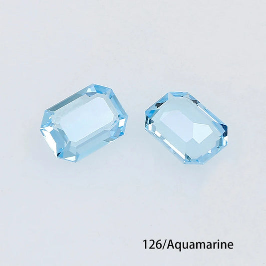 Transparent Glass 10x14mm Octagon Rhinestones for Clothing & Crafts
