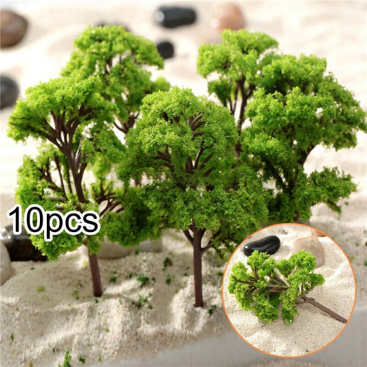 10Pcs 4CM Model Trees Scenery for Realistic Diorama Landscaping
