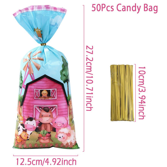 Farm Animal Candy Bags - Fun Party Decor for Kids' Celebrations