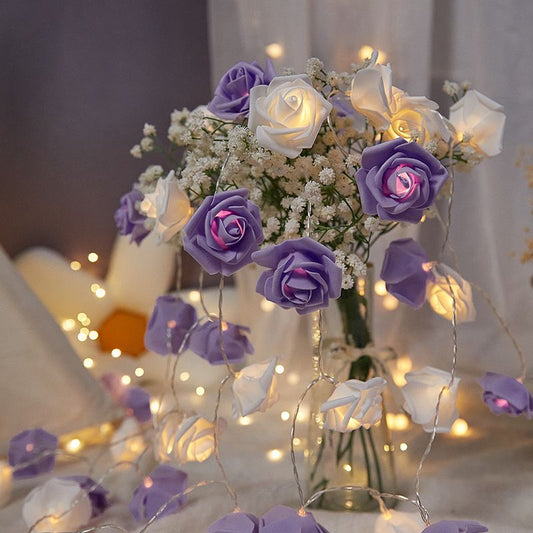 Joy-Enlife 1.5M Rose Fairy Lights – Romantic Flower String Light Decor