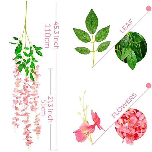 Vibrant Artificial Flower Vine - Lifelike Decoration for Any Occasion