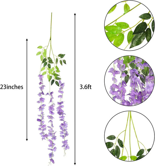 Vibrant Artificial Flower Vine - Lifelike Decoration for Any Occasion