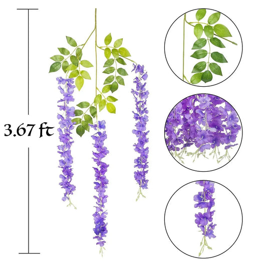 Vibrant Artificial Flower Vine - Lifelike Decoration for Any Occasion