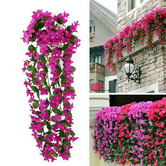 Artificial Hanging Flowers Vines - Lifelike Floral Decor for All Occasions