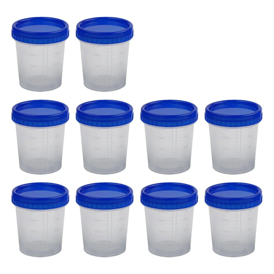 120ml Measuring Cups Set - 10pcs High Quality Plastic Cup with Lids
